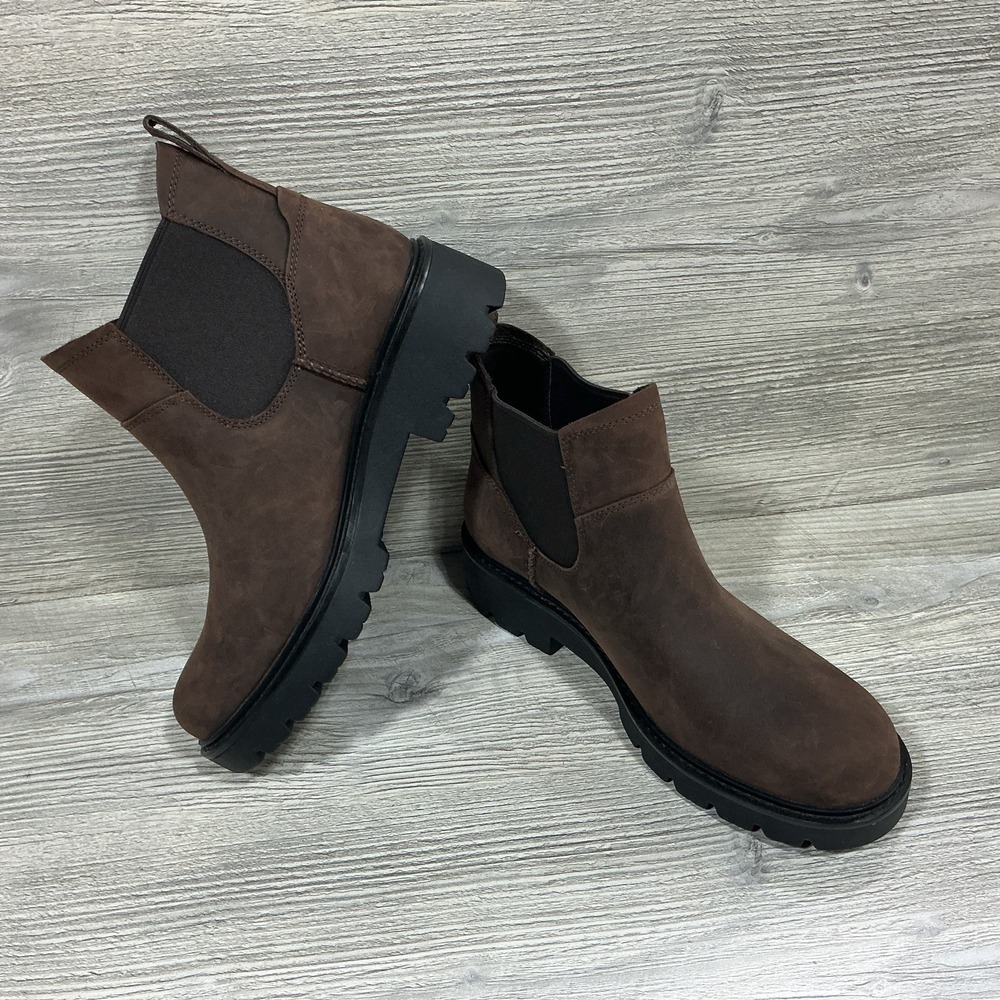 UGG Loxley Chelsea Waterproof Boots Leather 1138119 Pull On Brown Women's 8.5 - Picture 8 of 12